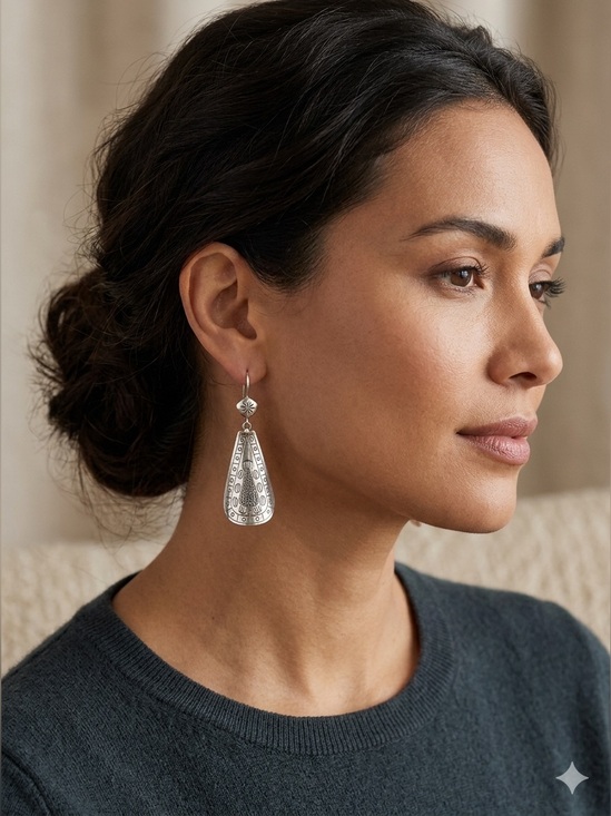 Silpada Jewelry - Silpada sterling silver earrings Navajo design